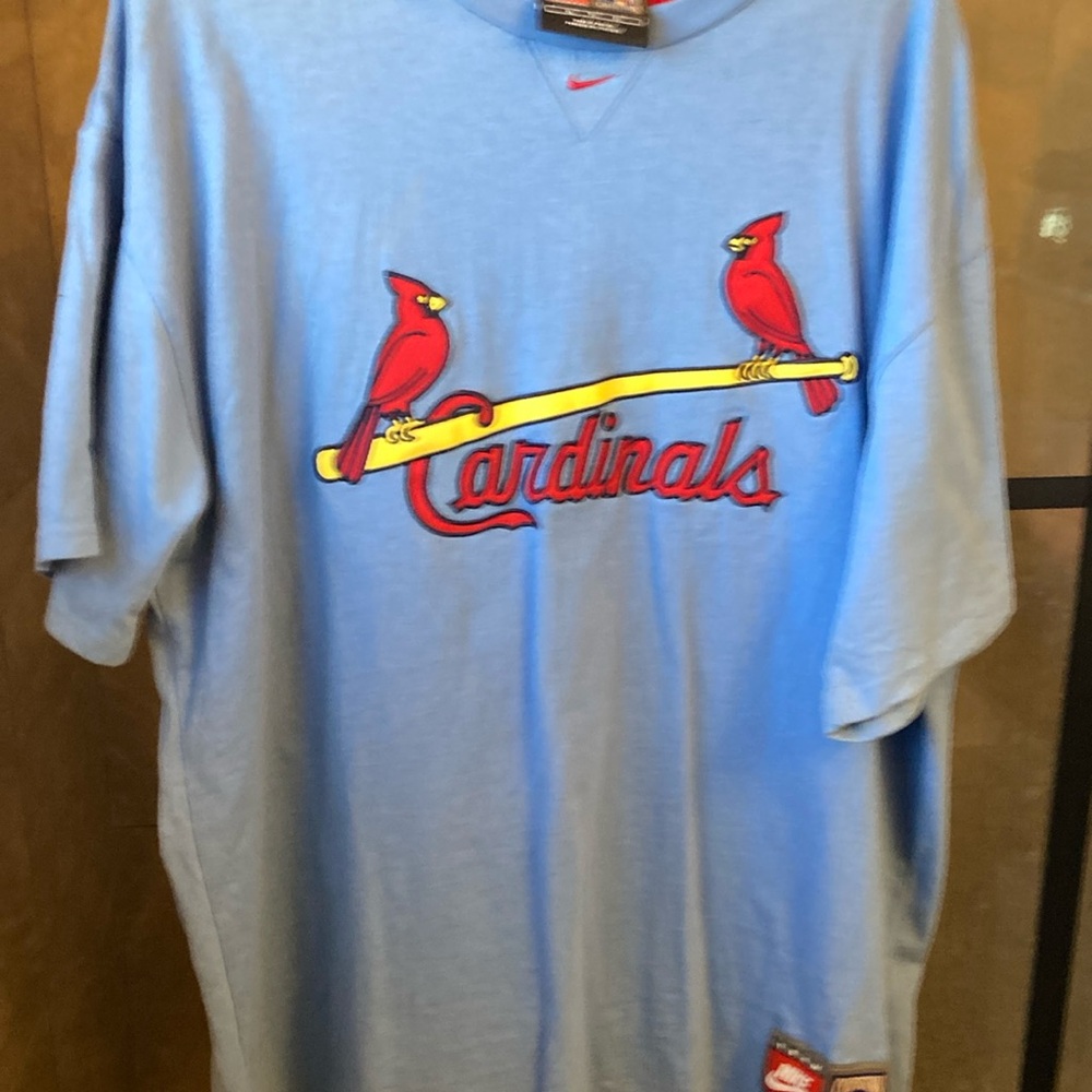 Nike Light Blue Cardinals Tee. Cooperstown collection